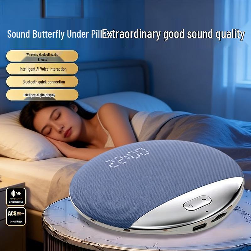 S3 Smart Sleep Pillow Bluetooth Speaker with Digital Display and Long Battery Life