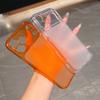 Orange Transparent Silicone Case for iPhone 17 16 15 14 13 Pro Max Back Cover Ultra Thin Soft TPU Shell Case for iPhone17 ProMax