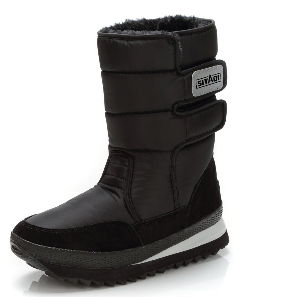 Men's Snow Boots Platform Mid-Calf Lined Waterproof Snow Boots Warm