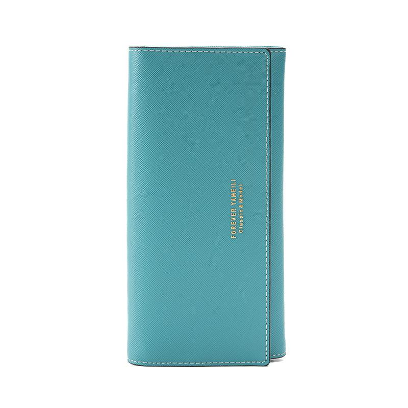 Portafoglio Lungo da Donna Grande Capacità Pelle da Donna Anti-Furto RFID Puro Porta Carte di Credito Elegante Portamonete da Donna