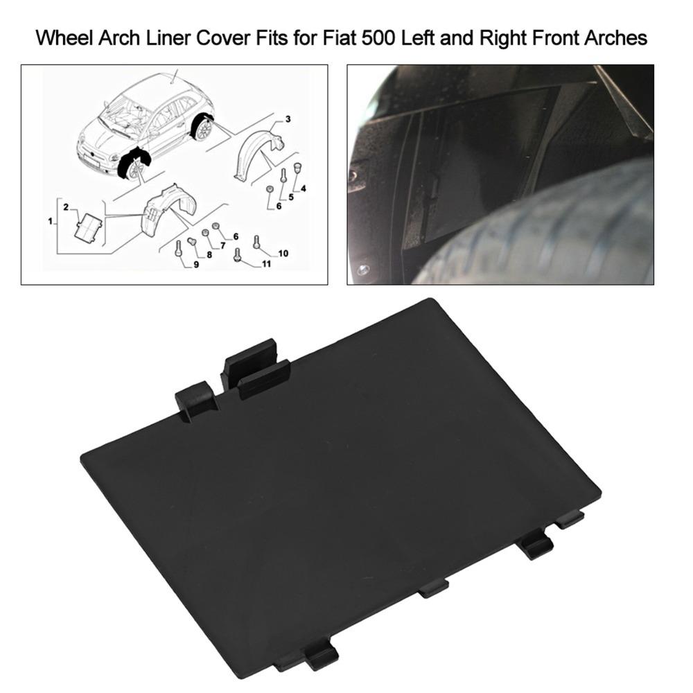 Black Daytime Running Light Inlet Cover for Fiat 500 For Front Daytime Running Light