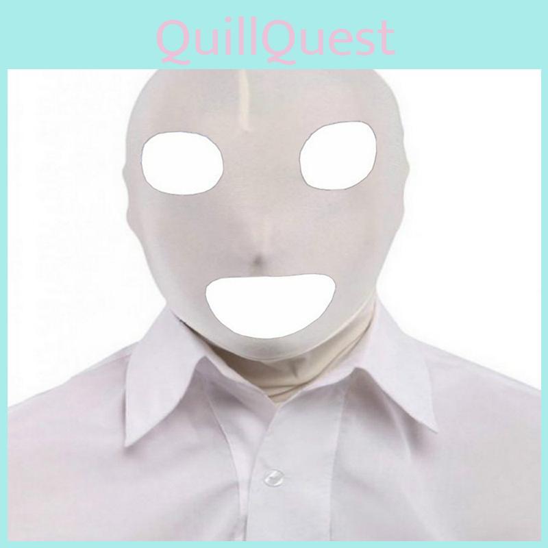 Cosplay Sexy Halloween Party Lycra Spandex Zentai Open Eyes Mouth Full Hood Mask