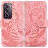 For Oppo Reno12 Pro 5G (Global) Phone Case Tiger Imprint Leather Wallet Cover