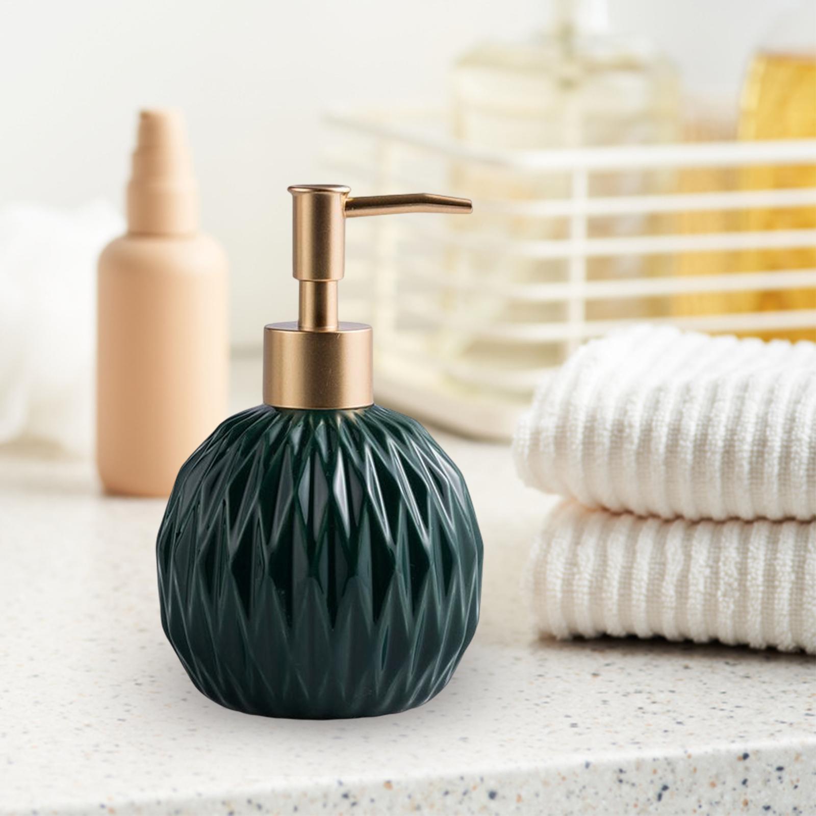 

Ceramic Soap Dispenser Hand Pump hand Lotion Bottle Refillable Elegent Lotion зелений