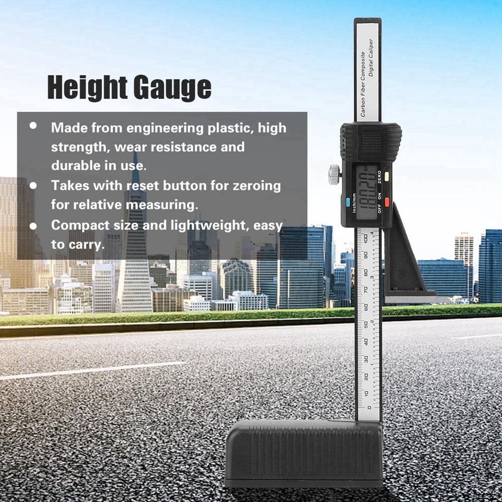 Depth Measuring Tool Digital Height Gauge 0-150mm Digital Accuracy Height Aperture Depth Gauge with Magnetic Base Height Caliper
