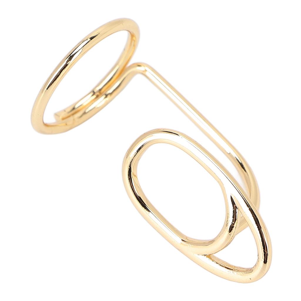 Nail Art Fingernail Rings Unique Stylish Women Finger Nail Cover Ring Decoration Jewelry GiftGold