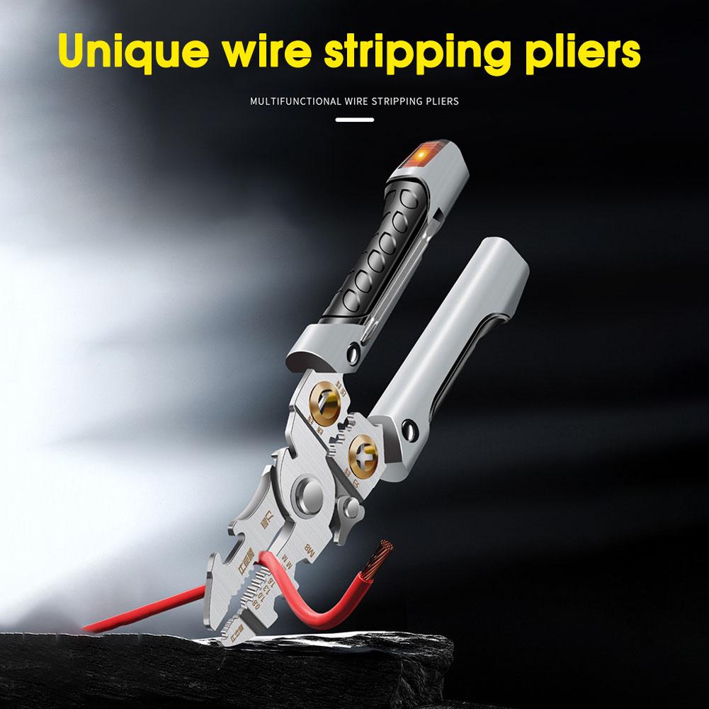 Multi Functional Wire Stripping Pliers 21in1 Crimper Stripper Hand Pen Tools With For Electrici U1R6