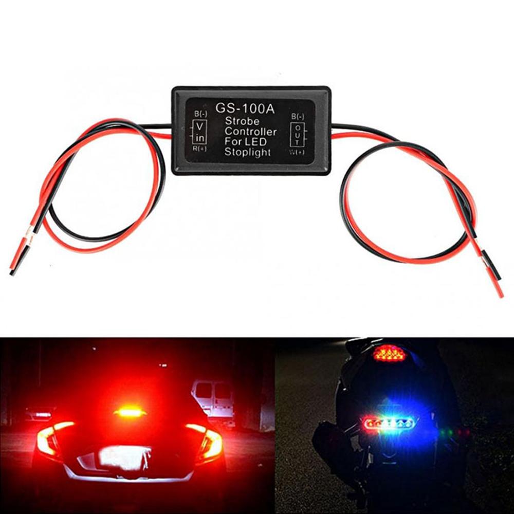12-24V Universal Flash Controller GS-100A Car Flash Module Car High Brake Light LED Brake Light Signal Light Controller