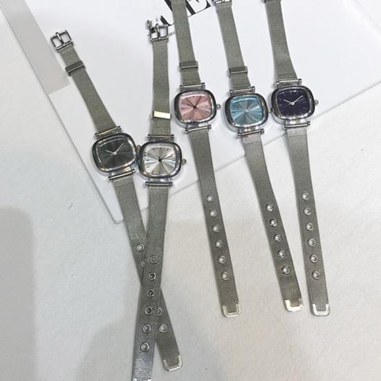 Women Dress Watch Square Dial Adjustable Steel Strap Quartz Movement Female Classic Formal Business Casual Bracelet Wristwatch Fashion Jewelry