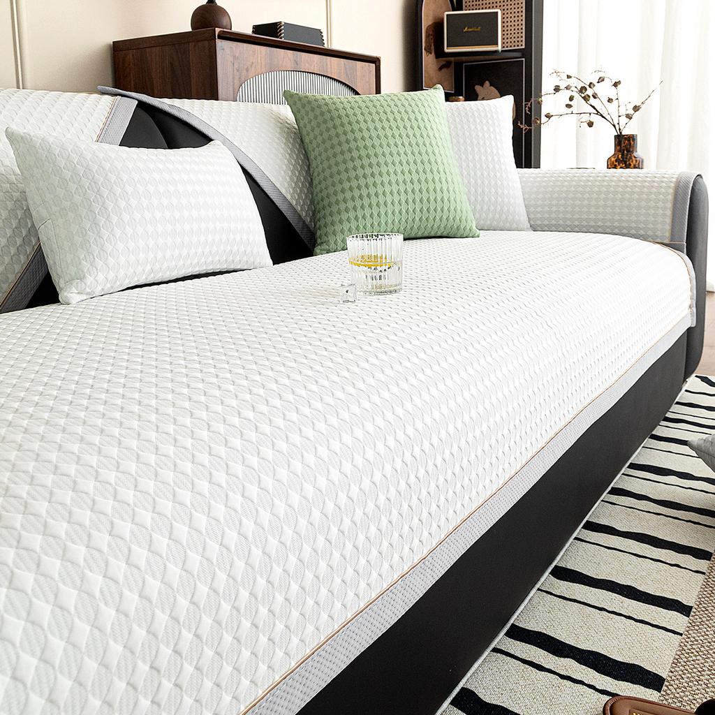 Sofa Kissen Sommer Neu Leichter Luxus High-End Rutschfeste Matte Kühle Kissen Kalte Seide Kühle Gerade Reihe Sofaüberwurf