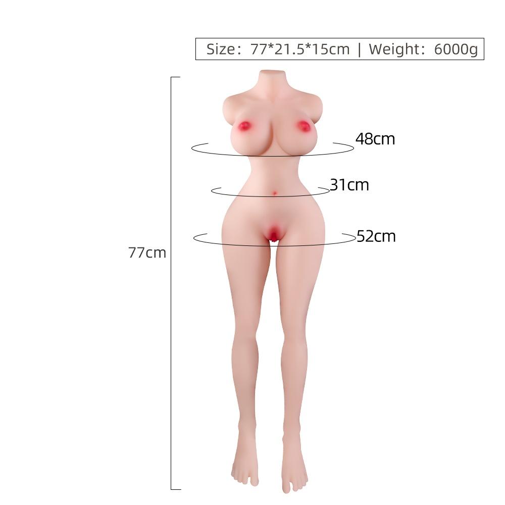 Men's Sex Doll Half Body Long Leg Big Breast Real Skin Feel Masturbation Cup Erotic Adult Sex Toy
