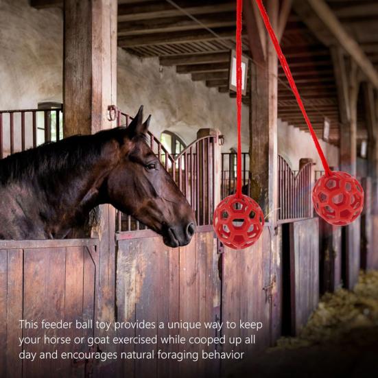 

Yousheng Horse Feeder Durable Goat Feeding Ball Interactive Dried Grass Slow Feeder Hanging Horse Treat Ball for Animal