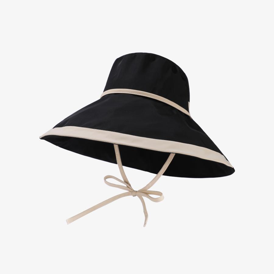 Summer Big Brim Foldable Strap Fisherman Hat Women's Outdoor Sun Hat