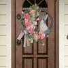 Artificial Easter Rabbit Wreath Accessory for Front Door Rabbit Eggs Spring Decoration for Indoors and Outdoor Use