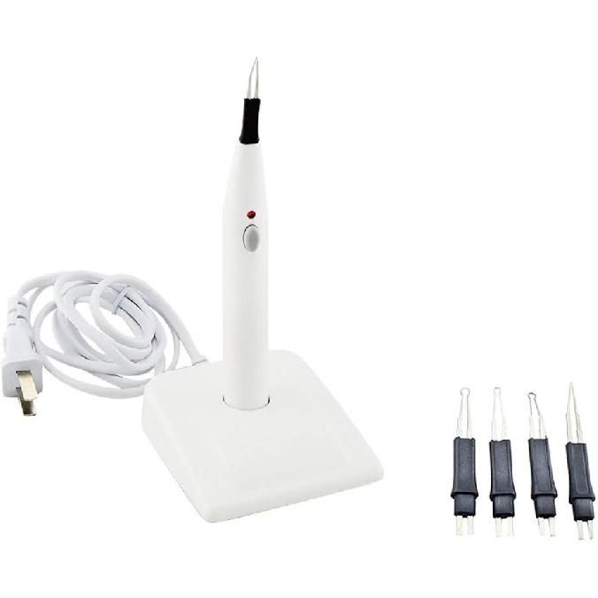 Dent~al Gutta Percha Teeth Gum Cutter Endo Gutta Percha Cutter with 4 Tips 110V