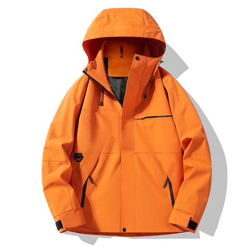 Spring & Autumn Waterproof Hooded Windbreaker for Men and Women - Casual Outdoor Workwear & Mountaineering Jacket