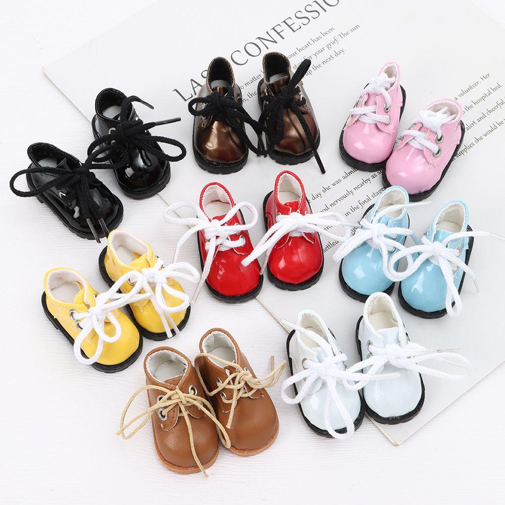 Doll Toy Bright Leather Shoes Suit Handmade Fashion For 15-20Cm Doll Mini Shoes 1/6 Doll Toys For Girls Gifts Doll Accessories