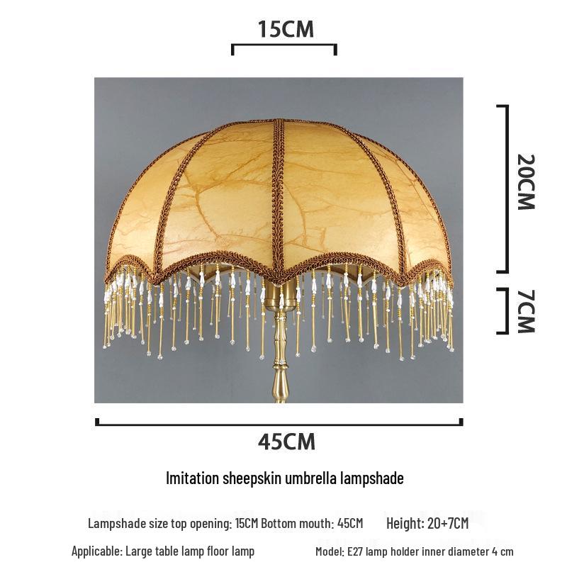 Retro Style Table Lamp with E27 Holder and Lampshade for Bedroom or Bedside