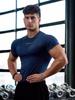2024 Men's Muscle Fit Short Sleeve Gym T-shirt for Summer Outdoor Running and Training