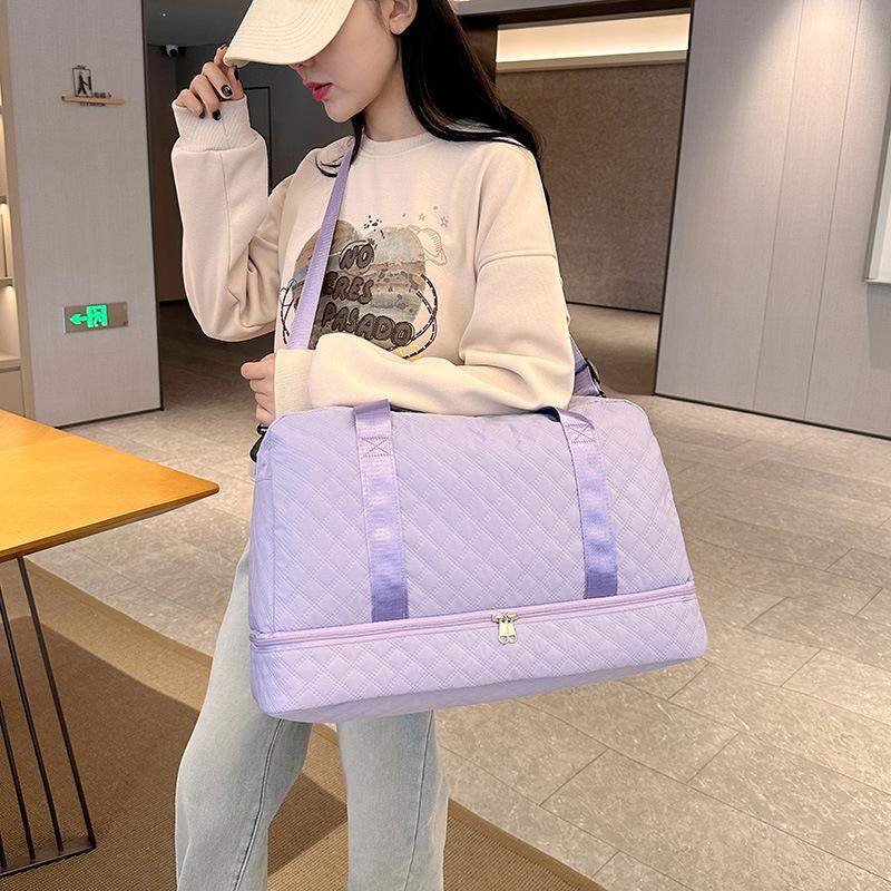 Rhombus Travel Bag Duffel Bag Short-distance Maternity Accommodation Fitness Swimming Storage Bag Portable Independent Shoe Space Bag