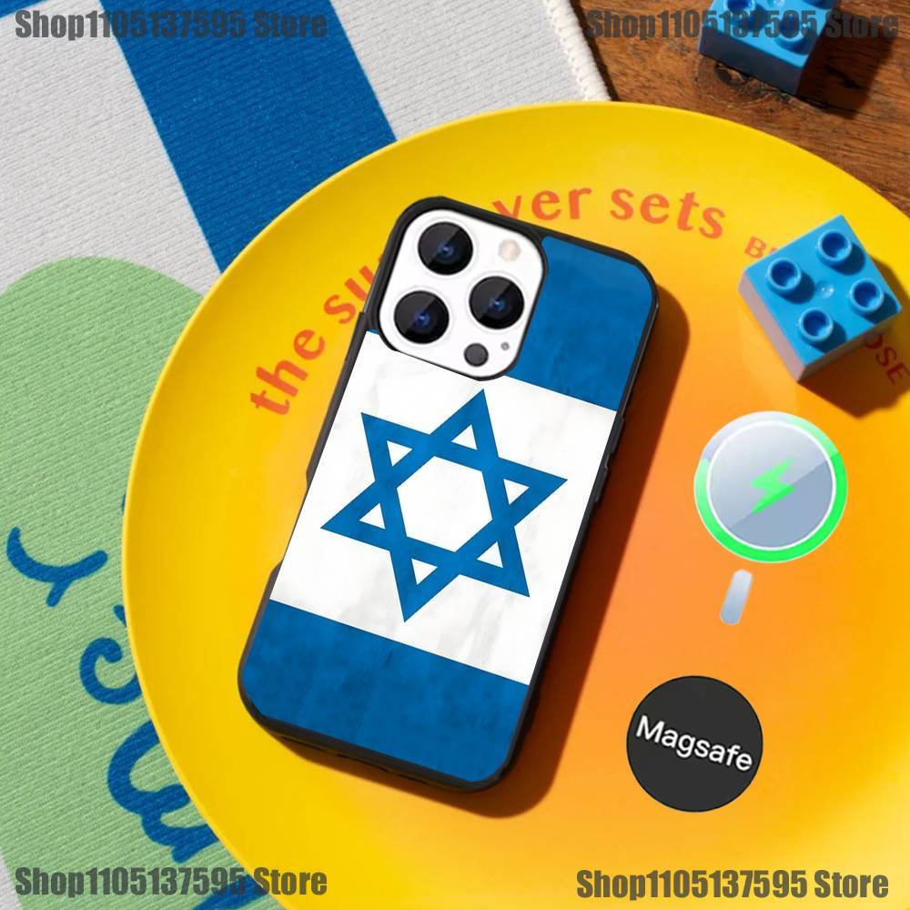 Star of David I-Israel Flag Phone Case For iPhone 17,16,15,14,13,12,11,Pro,Max,Plus,Mini,SE4 Magnetic Magsafe Wireless Charging