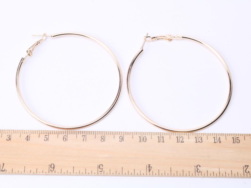 Złote i Srebrne Duże Kolczyki Koła - Stylowa Letnia Biżuteria dla Kobiet