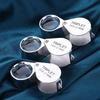 Metal Jewelry Magnifying Glass Mini Reading Magnifier 10-30X Pocket Loupe  Read Newspapers