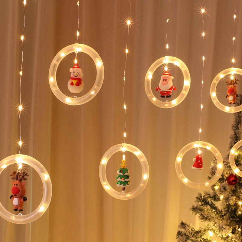 Christmas Decoration Supplies Room Window Stars LED Lights Wishing Ice Strip Lights String Decorations