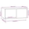  Stolik kawowy, 80x50x40 cm, lite drewno sosnowe