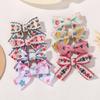 3pcs Handmade Floral Bow Hair Clip Set, Korean Girls' Side Clip, Children's Cute Fabric Hair Clip Hair Accessories for Women