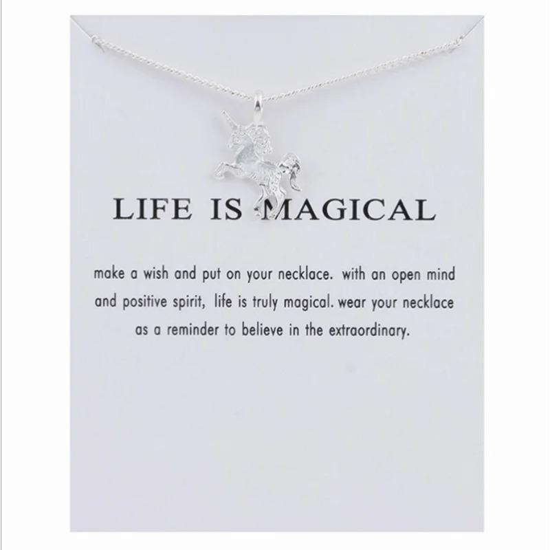 Rare Life Is Magical  Statement Necklace Gold Jewelry