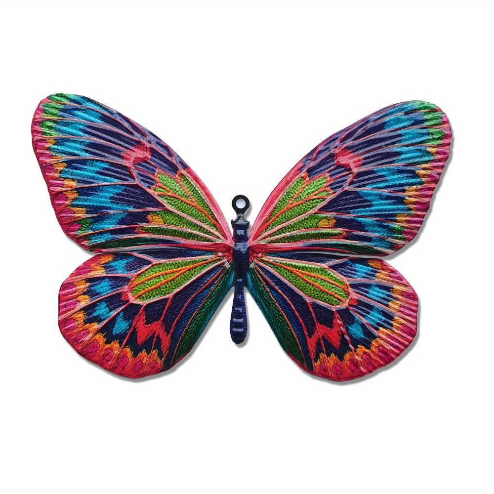 

1Pc Large Colored Metal Butterfly Pendant Ornaments for Indoor Wall Hanging, Outdoor Patio Garden Decoration