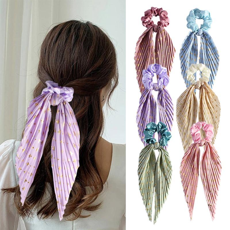 Women Handmade Hair Ropes Ribbon Ponytail Headband Fashion Women Hair Accessories Girl Scrunchie Ropes Ornaments French Headdres