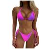 Women's Color Split Bikini Gradient Straps With Chest Pads Without Steel Bra Swimsuit