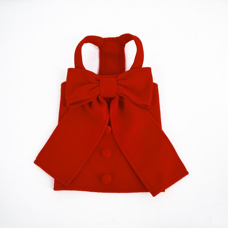Holiday Bowknot Wool Dress for Small & Medium Dogs and Cats