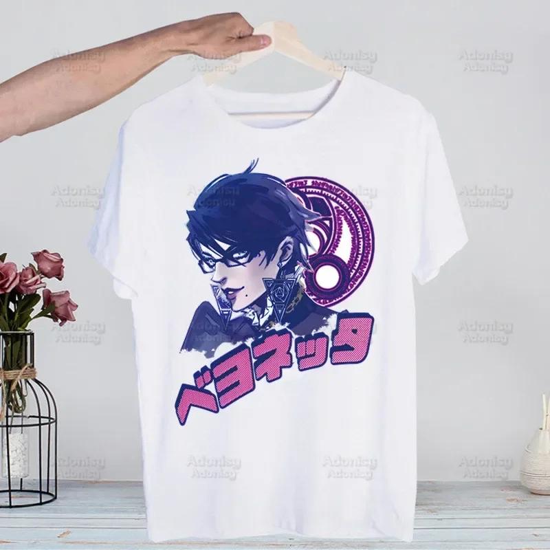 Game Bayonetta Harajuku T-shirts Summer Men/Women Hip Hop Funny Print Tshirt Streetwear T Shirt Short Sleeve Tee Top