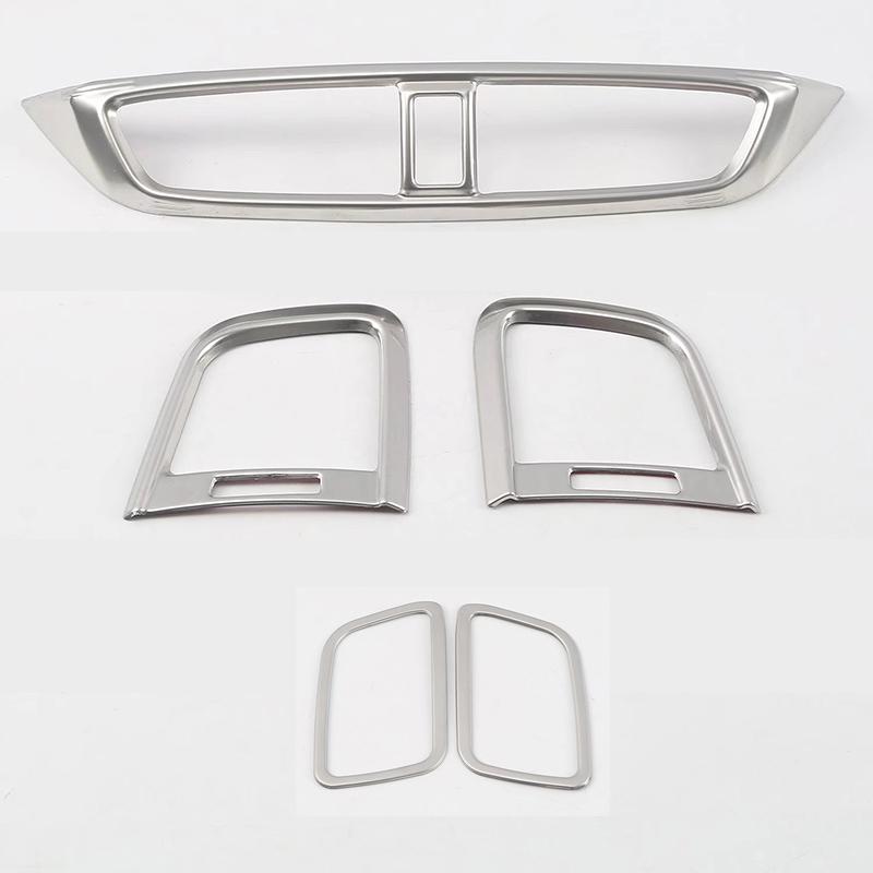For Honda Crv CR-V 2017-  2022 Stainless Car Dashboard Air Vent Trim Cover Outlet Bezel Frame Garnish Molding Surround