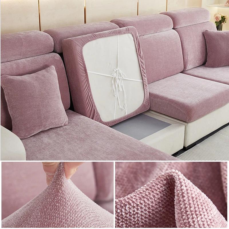 Chenille Sofa Couch Cushion Covers Replacement Chair Cushion Covers Stretch Cushion Slipcovers Furniture Protector Sofa Slipcove