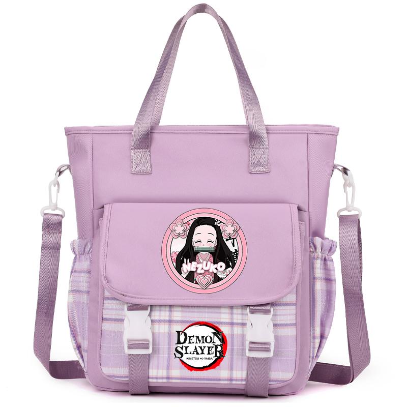 Demon Slayer Tote Bag Crossbody Bag Carrying Bag Shoulder Bag for Teenager Girl Boy Back To School Bag Men Women Leisure Travel Bag Mochila