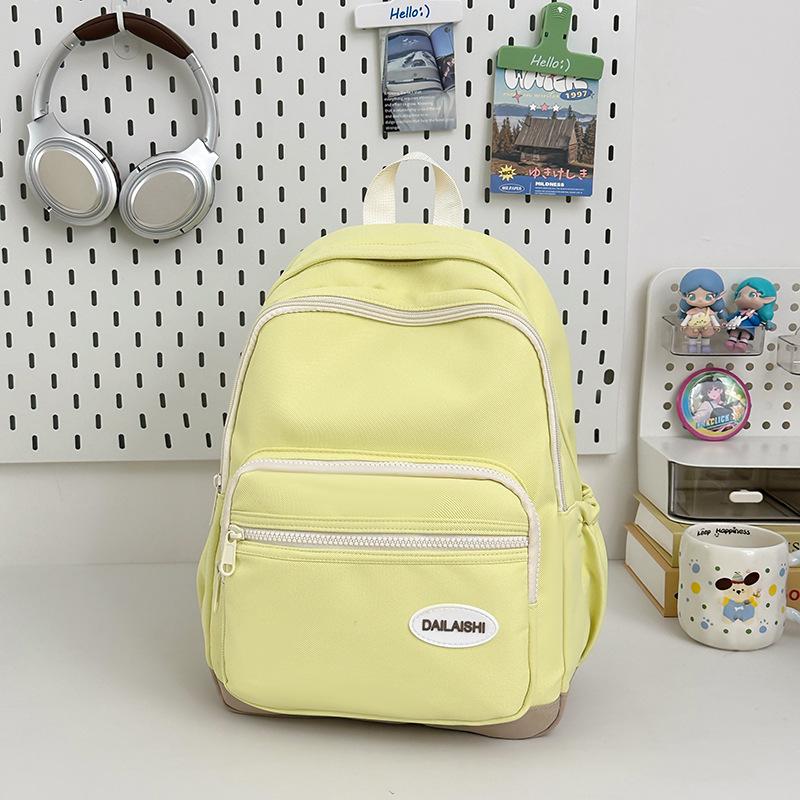 High-value Candy Color, Fresh and Sweet Backpack, Lightweight Make-up Class for Junior High School Students, and Large-capacity Backpack.