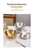 Korean Style Stainless Steel Snack Bowl with Handles for Rice Wine, Salad, Hot Pot Sauce, French Fries, or Fruit