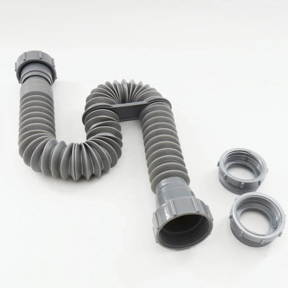 Sewer Pipe 80cm Dual-End Kitchen Sink Drain Pipe 45mm Plastic Modern Basin Drainage Tube Household Dual-End Plastic Sewer Pipe