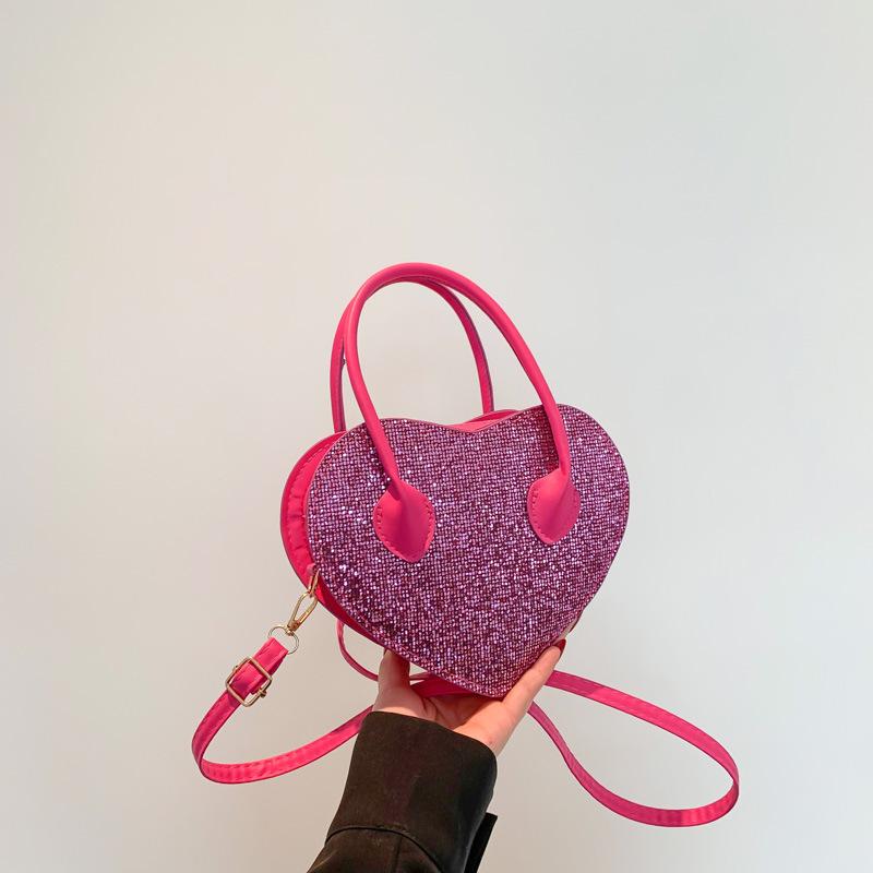 

Жіноча сумка для дівчаток, нова модна проста сумочка 2024 року, чорна сумка на плечі з косою довжиною в стилі ретро рожевий червоний колір