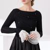 Elegant Romantic Mesh Lace Detachable Layered Ruffle Fake Sleeves Sweet Decoration Sweater Elastic Wrist Horn Cuffs