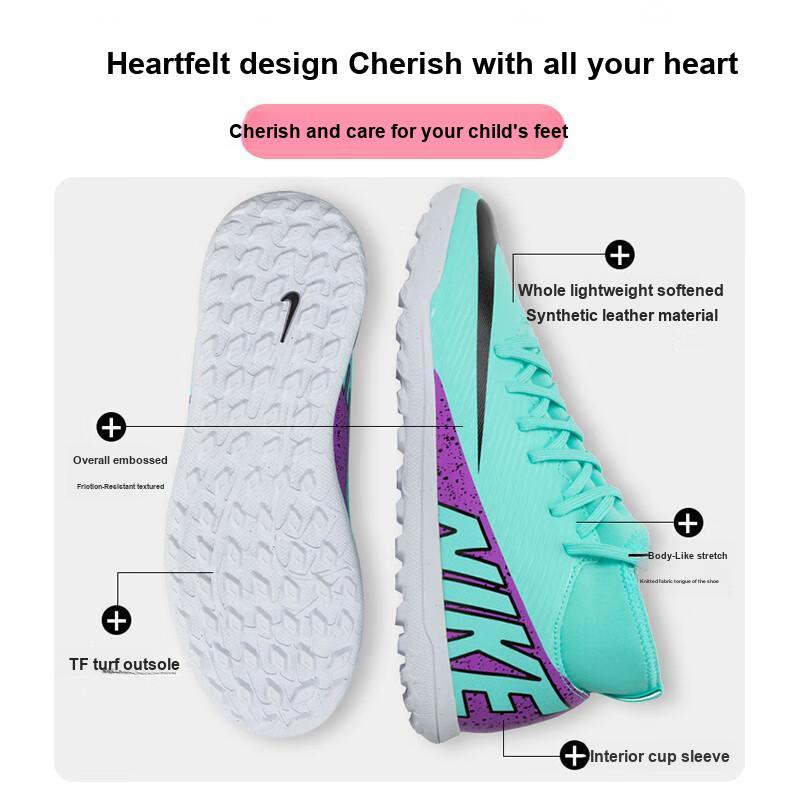 Nike Jr. Mercurial Superfly 9 Club Comfortable Versatile Lightweight Durable Low-Top Soccer Shoes Kids sneaker Blue DJ5954-300