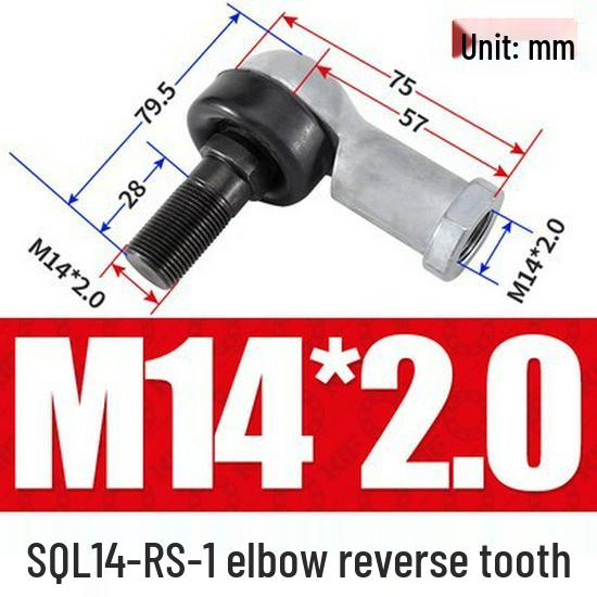Bent Rod End Joint Bearing with Ball Joint SQ/SQZ5 - Sizes 6 to 22-RS
