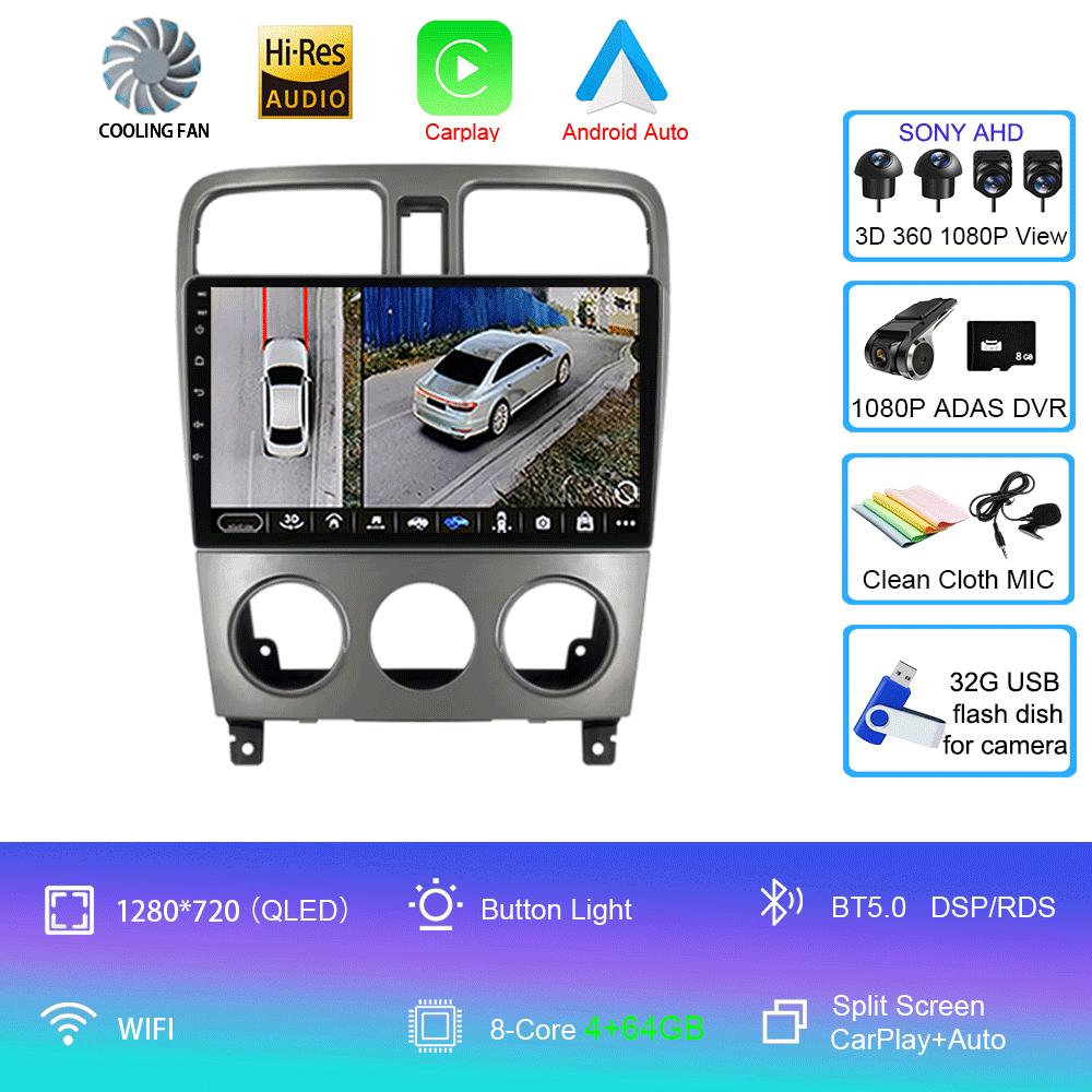 Android 14 For Subaru Forester Spoiler 2004 2005 2006 2007 2008 Radio Multimedia Video Player Navigation GPS WIFI BT DSP Stereo
