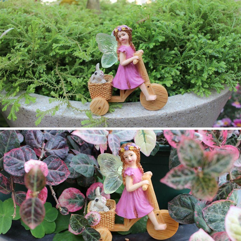 Scene Decoration Resin Fairy Garden Figurines Cute Creative Fairy Statue Funny Art Bonsai Inserts Tabletop