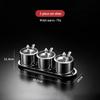 Luxury Korean 304 Stainless Steel Spice Jars: Salt & Oil Jar with Spoon, Gold Accent