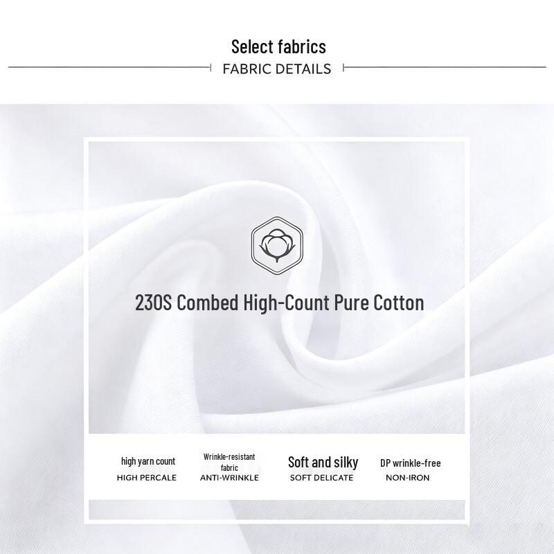 FIRS Men's 100% Cotton Long-Sleeve DP Non-Iron Business Casual Shirt